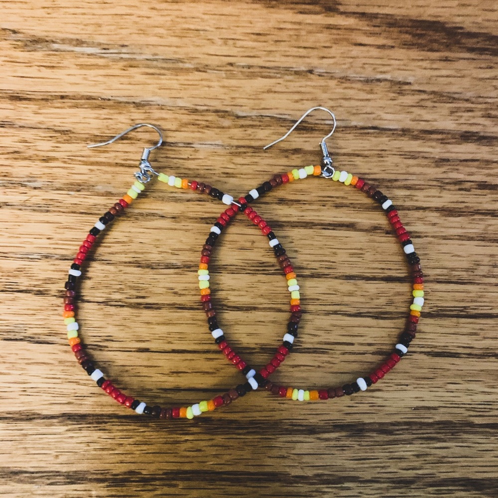 ‘Copperhead Rd’ seed bead earrings